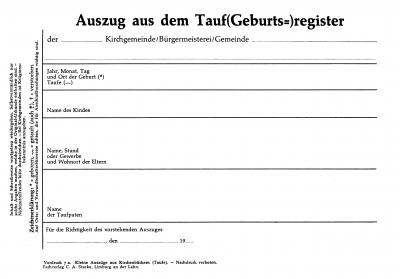 Ahnentafel-Vordruck V 7a  50 Stück 