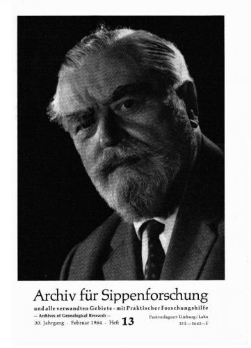 Archiv für Sippenforschung - Einzelheft, Band 13 (1964 (30. Jg.)) 