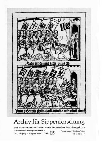 Archiv für Sippenforschung - Einzelheft, Band 15 (1964 (30. Jg.)) 