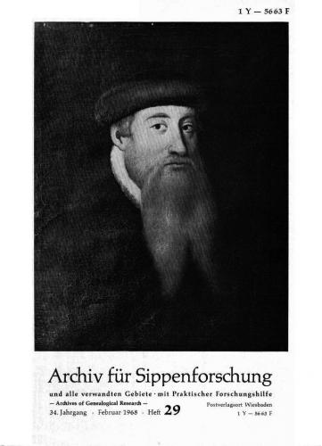 Archiv für Sippenforschung - Einzelheft, Band 29 (1968 (34. Jg.)) 