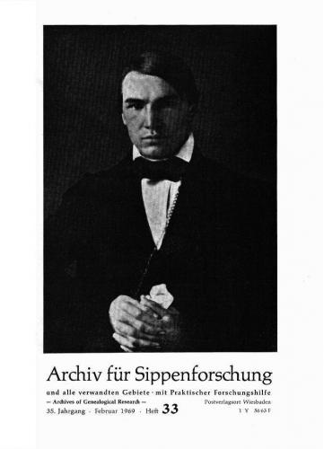Archiv für Sippenforschung - Einzelheft, Band 33 (1969 (35. Jg.)) 