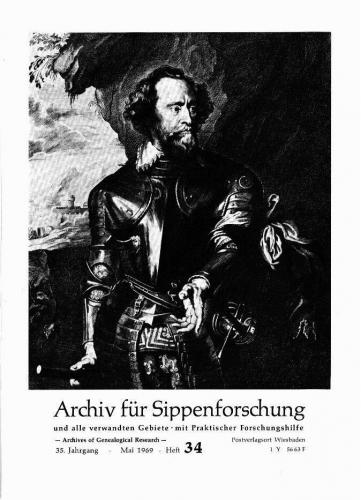 Archiv für Sippenforschung - Einzelheft, Band 34 (1969 (35. Jg.)) 