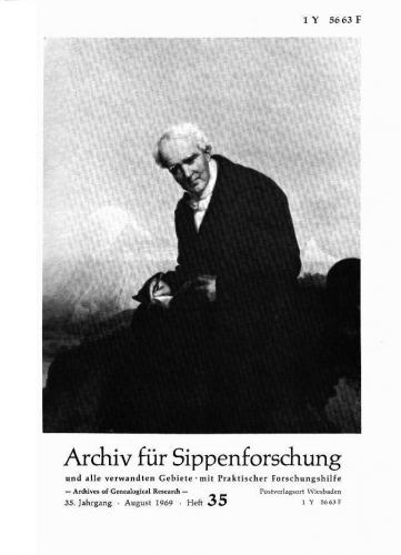 Archiv für Sippenforschung - Einzelheft, Band 35 (1969 (35. Jg.)) 