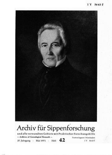 Archiv für Sippenforschung - Einzelheft, Band 42 (1971 (37. Jg.)) 