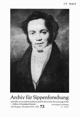 Archiv für Sippenforschung - Einzelheft, Band 72 (1978 (44. Jg.)) 