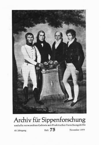 Archiv für Sippenforschung - Einzelheft, Band 75 (1979 (45. Jg.)) 
