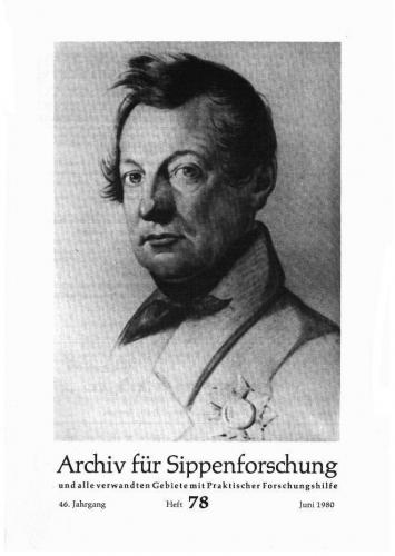 Archiv für Sippenforschung - Einzelheft, Band 78 (1980 (46. Jg.)) 