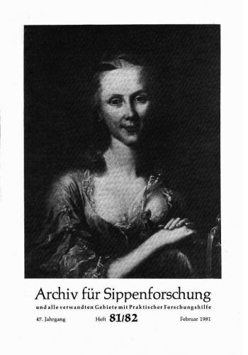 Archiv für Sippenforschung - Doppelheft, Band 81/82 (1981 (47. Jg.)) 