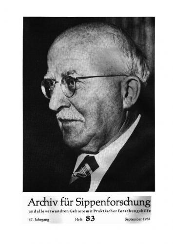 Archiv für Sippenforschung - Einzelheft, Band 83 (1981 (47. Jg.)) 