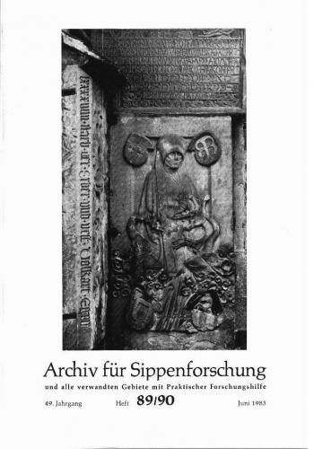 Archiv für Sippenforschung - Einzelheft, Band 94 (1984 (50. Jg.)) 