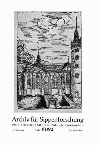 Archiv für Sippenforschung - Einzelheft, Band 96 (1984 (51. Jg.)) 