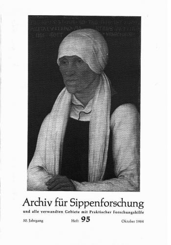 Archiv für Sippenforschung - Einzelheft, Band 95 (1984 (50. Jg.)) 