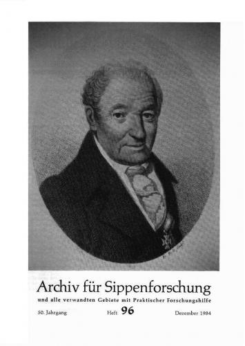 Archiv für Sippenforschung - Einzelheft, Band 96 (1984 (51. Jg.)) 