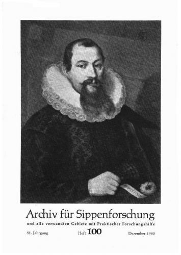 Archiv für Sippenforschung - Einzelheft, Band 100 (1985 (51. Jg.)) 