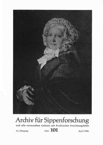 Archiv für Sippenforschung - Einzelheft, Band 101 (1986 (52. Jg.)) 