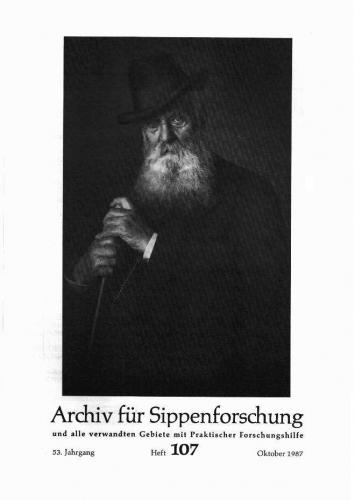 Archiv für Sippenforschung - Einzelheft, Band 107 (1987 (53. Jg.)) 