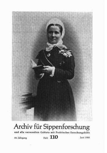 Archiv für Sippenforschung - Einzelheft, Band 110 (1988 (54. Jg.)) 