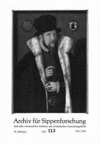 Archiv für Sippenforschung - Einzelheft, Band 113 (1989 (55. Jg.)) 