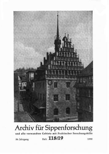 Archiv für Sippenforschung - Doppelheft, Band 118/119 (1990 (56.Jg.)) 