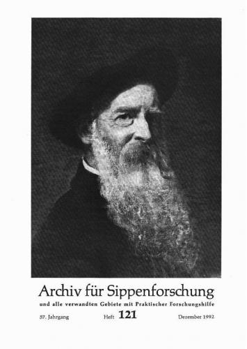 Archiv für Sippenforschung - Einzelheft, Band 121 (1992 (57. Jg.)) 