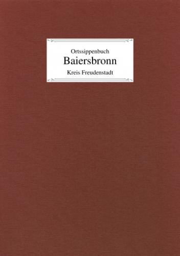 Ortssippenbuch Baiersbronn 1627  1808 