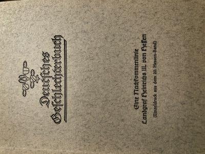 Eine Nachkommenlinie Landgraf Heinrichs III. Von Hessen 