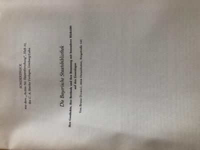 Die Bayerische Staatsbibliothek 