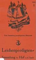 Leichenpredigten-Sammlung in Hof a. d. Saale 