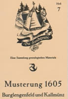 Musterung 1605 Burglengenfeld und Kallmünz 