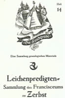 Die Leichenpredigten-Sammlung des Francisceums in Zerbst (1958) 