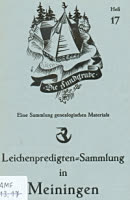 Leichenpredigten-Sammlung im Besitz des Kreiskirchenamtes Meiningen 
