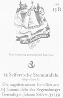 14 Seifert'sche Stammtafeln (Repro-Liste B) 