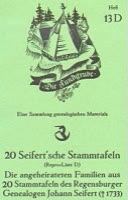 20 Seifert'sche Stammtafeln (Repro-Liste D) 