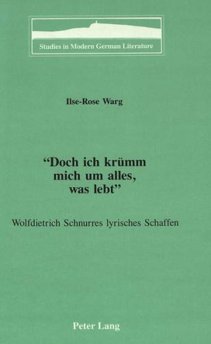 «Doch ich krümm mich um alles, was lebt» 