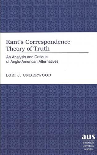 Kant's Correspondence Theory of Truth 