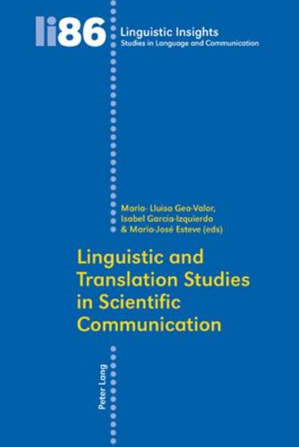 Linguistic and Translation Studies in Scientific Communication 
