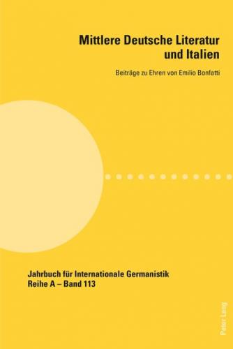 Mittlere Deutsche Literatur und Italien 