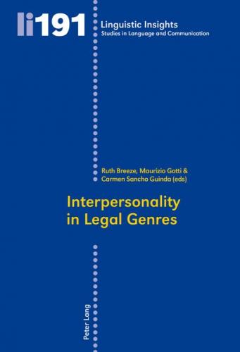 Interpersonality in Legal Genres 