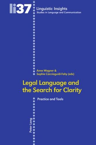 Legal Language and the Search for Clarity- Le langage juridique et la quête de clarté (Ebook - pdf) 