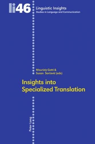 Insights into Specialized Translation (Ebook - pdf) 