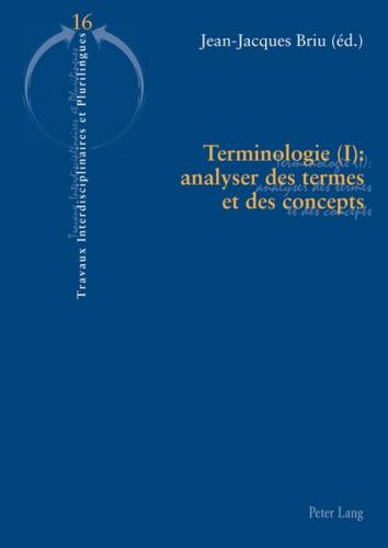 Terminologie (I) : analyser des termes et des concepts (Ebook - pdf) 