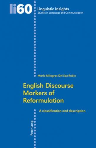 English Discourse Markers of Reformulation 