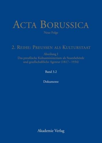 Kulturstaat und Bürgergesellschaft im Spiegel der Tätigkeit des preußischen Kultusministeriums – Dokumente (Ebook - pdf) 