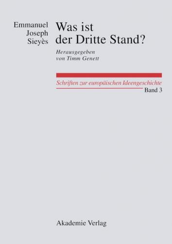 Was ist der Dritte Stand? Ausgewählte Schriften (Ebook - pdf) 
