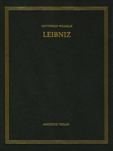 Gottfried Wilhelm Leibniz: Sämtliche Schriften und Briefe. Philosophischer Briefwechsel / 1695-1700 