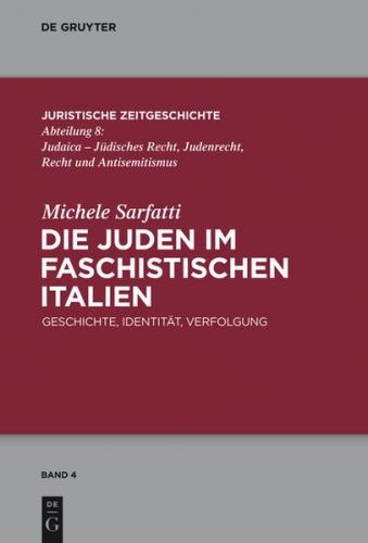 Die Juden im faschistischen Italien (Ebook - EPUB) 