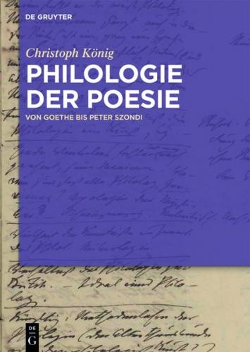 Philologie der Poesie (Ebook - EPUB) 