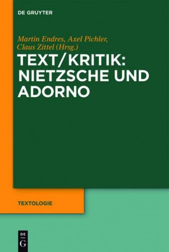 Text/Kritik: Nietzsche und Adorno (Ebook - EPUB) 
