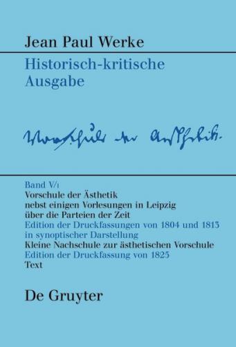 Jean Paul: Werke / Vorschule der Aesthetik (Ebook - EPUB) 