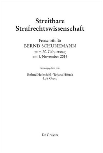 Festschrift für Bernd Schünemann zum 70. Geburtstag am 1. November 2014 (Ebook - EPUB) 
